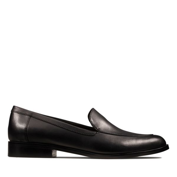 Clarks Womens Bizzy Dawn Flat Shoes Black | USA-4128093
